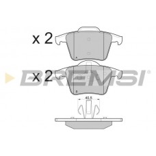 BP3110 BREMSI Комплект гальмівних колодок дисковий гальм