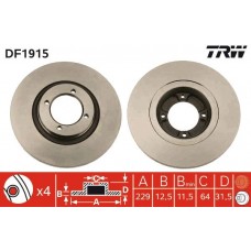 DF1915 TRW Гальмівний диск