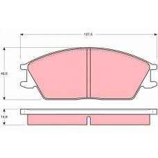 GDB373 TRW TRW HYUNDAI Гальмівні колодки дискові Pony,S-Coupe