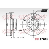 871505 MAXTECH Гальмівний диск