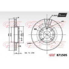 871505 MAXTECH Гальмівний диск
