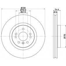 8DD 355 113-171 HELLA Гальмівний диск