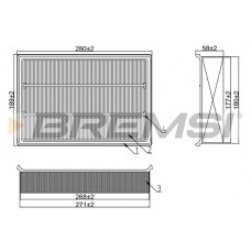 FA1391 BREMSI Повітряний фільтр