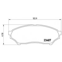 P 54 028 BREMBO Комплект гальмівних колодок дисковий гальм