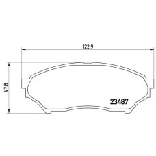P 54 028 BREMBO Комплект гальмівних колодок дисковий гальм