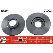 DF4111 TRW Гальмівний диск