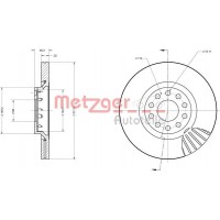 6110100 METZGER Гальмівний диск