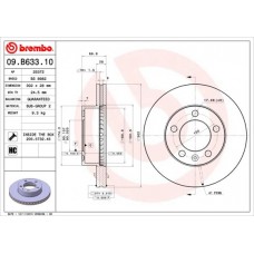 09.B633.10 BREMBO Гальмівний диск
