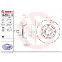 08.5709.10 BREMBO Гальмівний диск
