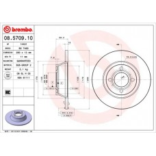 08.5709.10 BREMBO Гальмівний диск