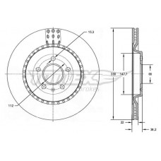 TX 72-79 TOMEX Brakes Гальмівний диск