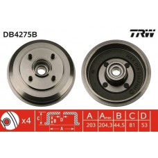 DB4275B TRW Гальмівний барабан