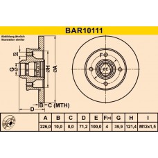 BAR10111 BARUM Гальмівний диск