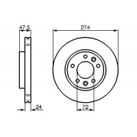0 986 479 013 BOSCH Гальмівний диск