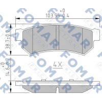 FO 887683 FOMAR Friction Комплект гальмівних колодок дисковий гальм