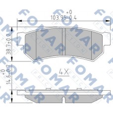 FO 887683 FOMAR Friction Комплект гальмівних колодок дисковий гальм