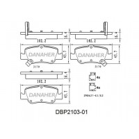 DBP2103-01 DANAHER Комплект гальмівних колодок дисковий гальм