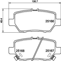 8DB 355 037-161 HELLA Комплект гальмівних колодок дисковий гальм