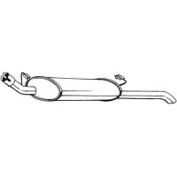 185-141 BOSAL Глушник вихлопних газів кінцевий