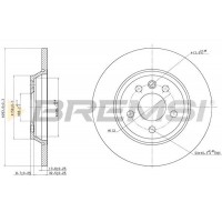 CD7158S BREMSI Гальмівний диск