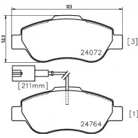 MDB3019 MINTEX Комплект гальмівних колодок дисковий гальм