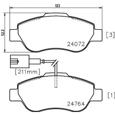MDB3019 MINTEX Комплект гальмівних колодок дисковий гальм