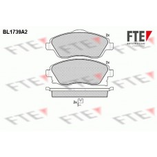 BL1739A2 FTE Комплект гальмівних колодок дисковий гальм