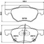 8DB 355 010-831 HELLA КомплеК т гальмівних колодок, дискове гальмо