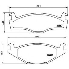 P 85 005 BREMBO Комплект гальмівних колодок дисковий гальм