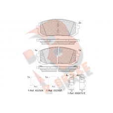 RB2419 R BRAKE Комплект гальмівних колодок дисковий гальм