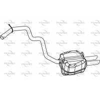 P57070 FENNO Глушник вихлопних газів кінцевий
