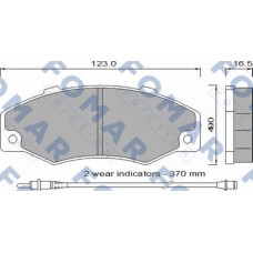 FO 546881 FOMAR Friction Комплект гальмівних колодок дисковий гальм