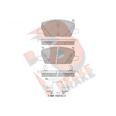 RB2355 R BRAKE Комплект гальмівних колодок дисковий гальм
