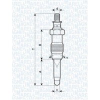 062587001304 MAGNETI MARELLI Свічка розжарювання