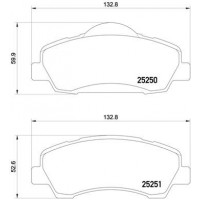 P 61 113 BREMBO Комплект гальмівних колодок дисковий гальм