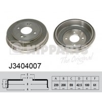 J3404007 NIPPARTS Гальмівний барабан