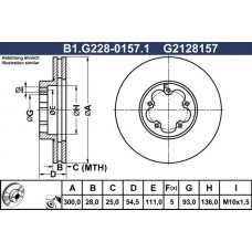B1.G228-0157.1 GALFER Гальмівний диск