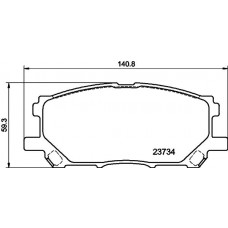 8DB 355 027-901 HELLA Комплект гальмівних колодок дисковий гальм