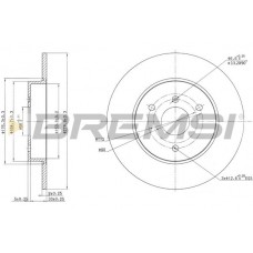 CD7111S BREMSI Гальмівний диск