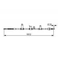 1 987 482 615 BOSCH Тросик, cтояночный тормоз
