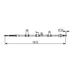 1 987 482 615 BOSCH Тросик, cтояночный тормоз