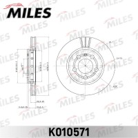 K010571 MILES Гальмівний диск