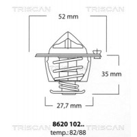 8620 10288 TRISCAN Термостат охолоджувальна рідина