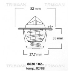 8620 10288 TRISCAN Термостат охолоджувальна рідина