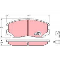 GDB3214 TRW КомплеК т гальмівних колодок, дискове гальмо