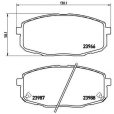 P 30 034 BREMBO Комплект гальмівних колодок дисковий гальм