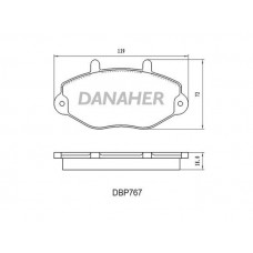 DBP767 DANAHER Комплект гальмівних колодок дисковий гальм