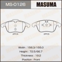 MS-0126 MASUMA Комплект гальмівних колодок