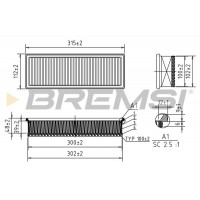 FA0210 BREMSI Повітряний фільтр