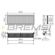 FA0210 BREMSI Повітряний фільтр